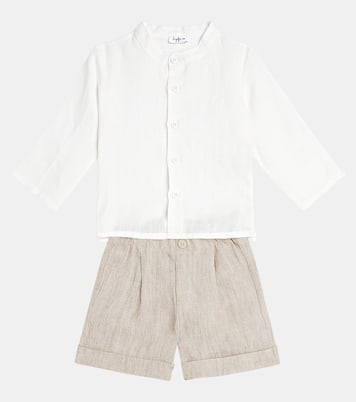 Bebé - set de camisa y shorts de lino | Il Gufo