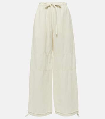 Weite Mid-Rise-Hose aus Baumwolle und Leinen | Acne Studios