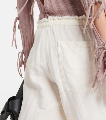 Weite Mid-Rise-Hose aus Baumwolle und Leinen | Acne Studios