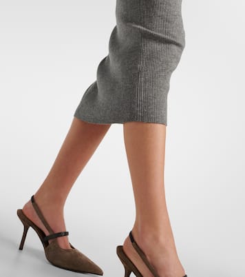 Ribbed-knit midi skirt | Brunello Cucinelli