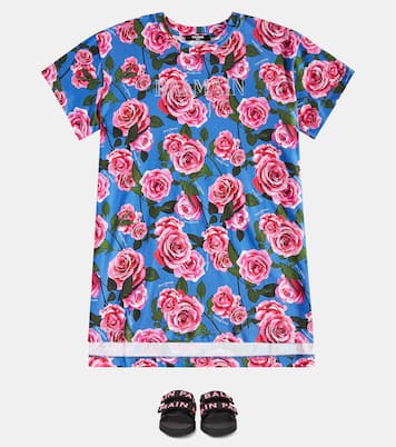 Abito in jersey di cotone con stampa | Balmain Kids