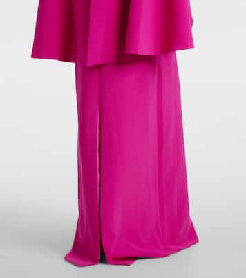 Elin embellished caped crêpe gown | Costarellos
