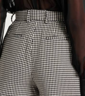 Houndstooth high-rise wool-blend shorts | Dolce&Gabbana