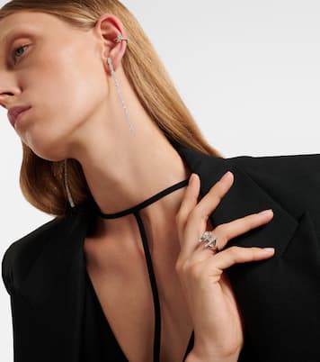Anello Y-Not in oro bianco 18kt con diamanti | Yeprem