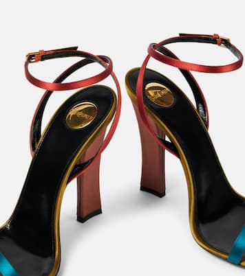 Sandales Dominique 110 en crêpe de satin | Saint Laurent