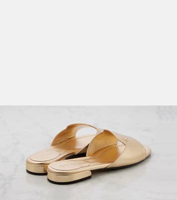 Dina metallic leather slides | Jimmy Choo