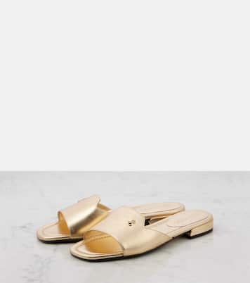 Dina metallic leather slides | Jimmy Choo