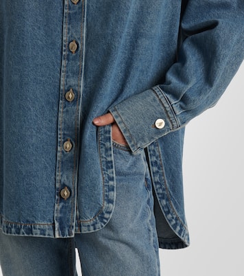 Sobrecamisa asimétrica Diana de denim | The Attico