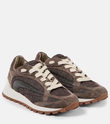 Sneakers in suede | Brunello Cucinelli