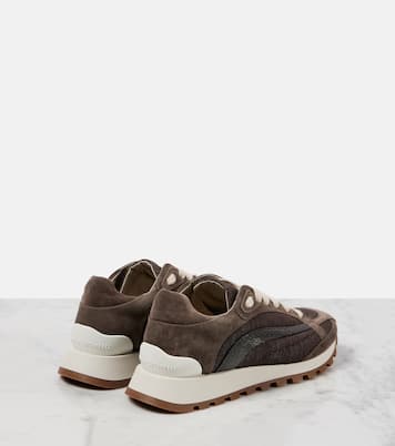 Sneakers in suede | Brunello Cucinelli