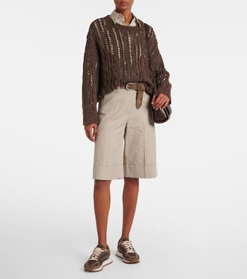 Sneakers in suede | Brunello Cucinelli