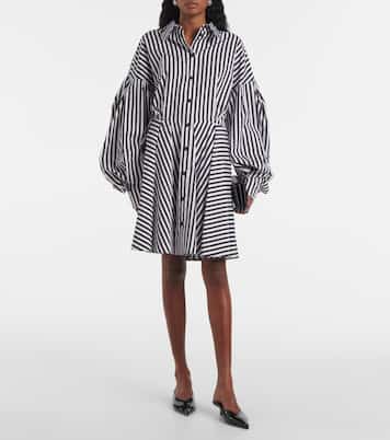 Vestido midi en popelín a rayas | Nina Ricci