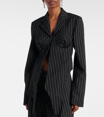 Blazer in lana vergine a righe | Jean Paul Gaultier