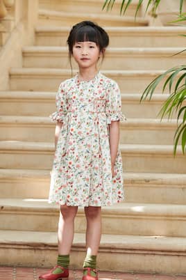 Carla floral cotton poplin dress | La Coqueta