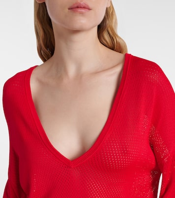 Gathered open-knit minidress  | The Attico