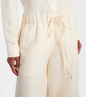 Pantaloni Gelos in lino e seta a gamba larga | Gabriela Hearst