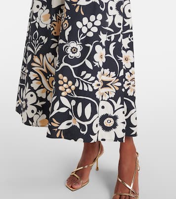 Breakfast ruffled cotton poplin midi dress | La DoubleJ