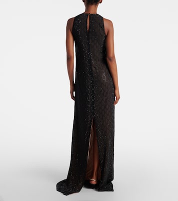 GG embellished silk gown | Gucci