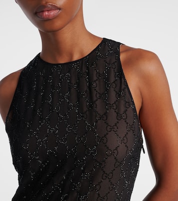 GG embellished silk gown | Gucci