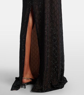 GG embellished silk gown | Gucci