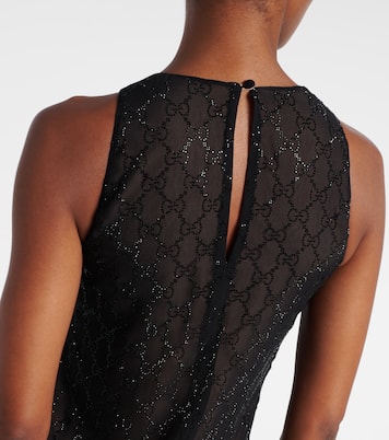 GG embellished silk gown | Gucci
