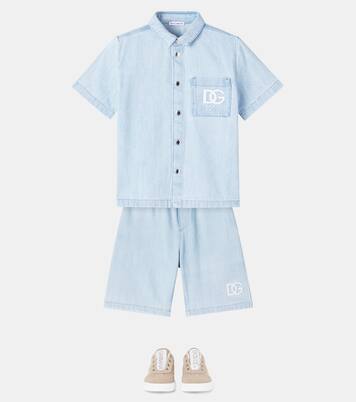 Bestickte Jeansshorts DG | Dolce&Gabbana Kids