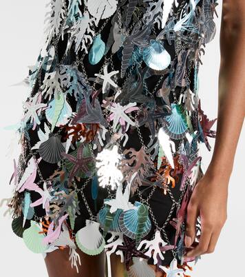 Vestido corto adornado | Rabanne