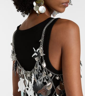 Vestido corto adornado | Rabanne