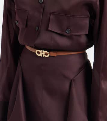 Gancini reversible leather belt | Ferragamo