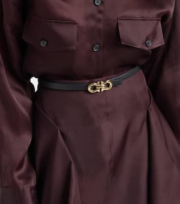 Gancini reversible leather belt | Ferragamo