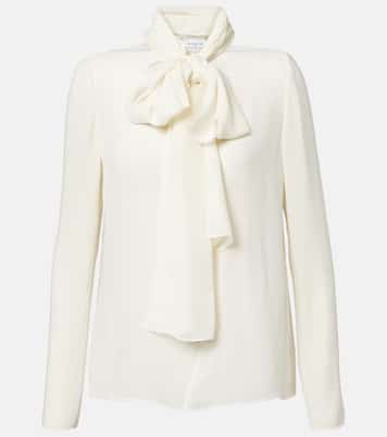 Sheer tie-neck blouse | Alaïa