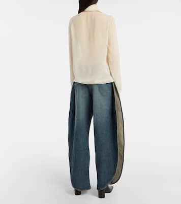 Sheer tie-neck blouse | Alaïa