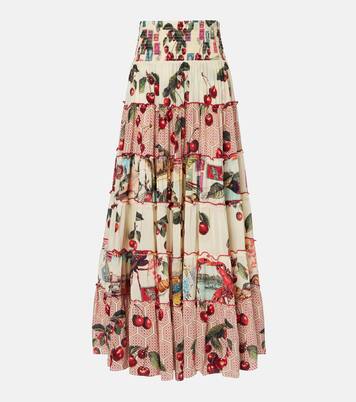 Notes From The Road printed silk maxi skirt | Camilla