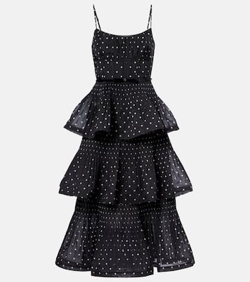 Polka-dot tiered midi dress | Zimmermann