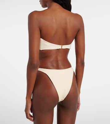 Top bikini a fascia Rosette con applicazioni floreali | Same