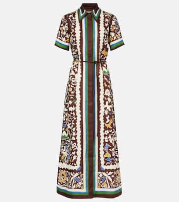 Maroc printed linen shirt dress | Alémais
