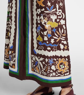 Maroc printed linen shirt dress | Alémais