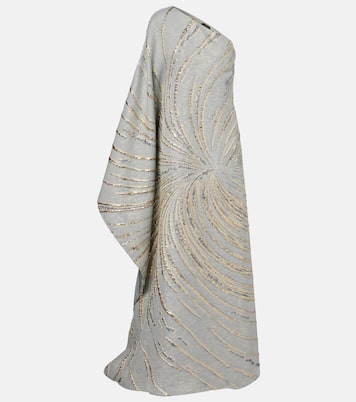 Cannes one-shoulder lamé gown | Taller Marmo