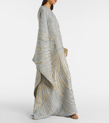 Cannes one-shoulder lamé gown | Taller Marmo