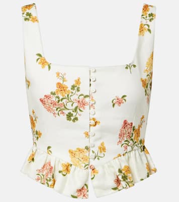 Eslabón Cordillera floral linen top | Agua by Agua Bendita