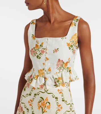 Eslabón Cordillera floral linen top | Agua by Agua Bendita