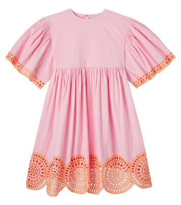 Embroidered cotton poplin dress | Stella McCartney Kids