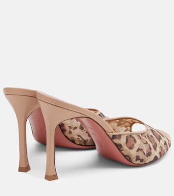 Alexa leopard-print lace mules | Amina Muaddi
