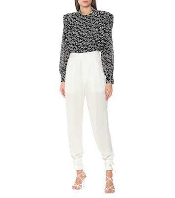 Pantalones carrot Racomi de crepé | Isabel Marant