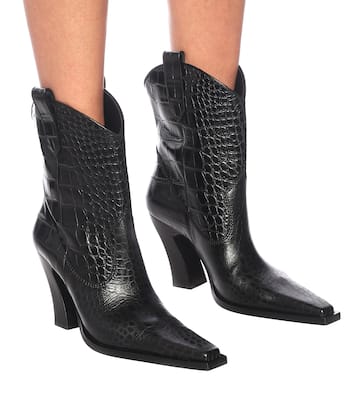 Bottines santiags en cuir embossé | Tom Ford