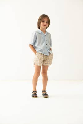 Dana checked chiffon shorts | Paade Mode