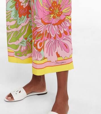 Pantalon imprimé en soie mélangée | Dolce&Gabbana