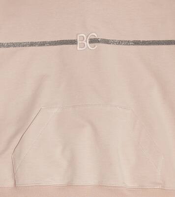 Sweat-shirt à capuche en coton à ornements | Brunello Cucinelli Kids
