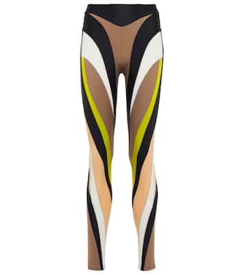 High-rise spiral leggings | Mugler