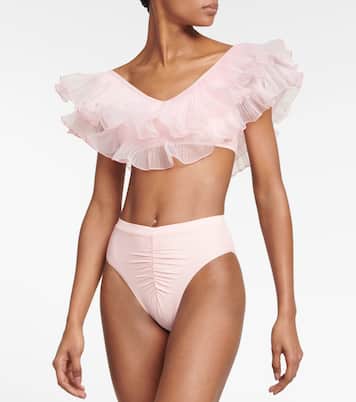 Organza-trimmed bikini top | Giambattista Valli